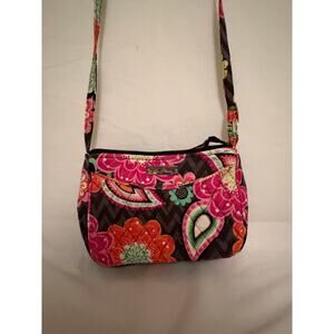 vera bradley paisley pink brown green crossbody clean l